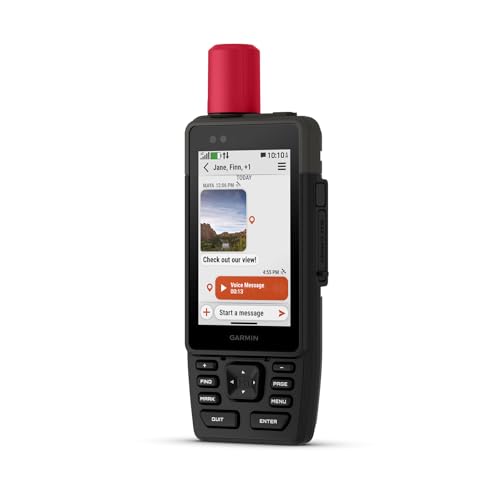 Image of Garmin GPSMAP H1i Plus Rugged Hiking Premium GPS Handheld Navigator with inReach Plus Satellite Technology to Share Text, Photos, Voice Messages, SOS Off-Grid, Long Battery Life, Preloaded Maps Bundle