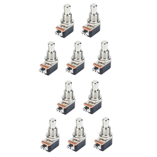 ERINGOGO 10個 ギタートグルスイッチ エレキギターセレクタースイッチ ギターエフェクトボタン スイッチペダル リニアポテンショメータ ギターボタン ギターペダルボタン 金属 スパイク