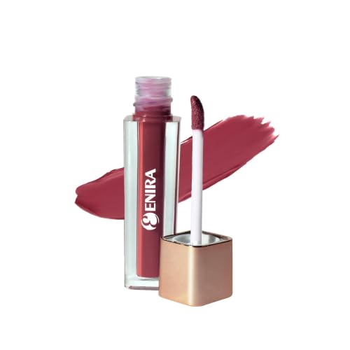 Image of ENIRA Blood Red Liquid Lipstick for Women | 4ml | Matte Liquid Lipstick | Waterproof | Transfer Proof | Smudge Proof | Long Lasting | Highly Pigmented | Vitamin E | Lightweight Non-Sticky Formula x