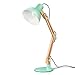 Produktbild tomons Schreibtischlampe, LED Tischlampe im Klassichen Holz-Design, Nachttischlampe, Lampe mit Verstellbarem Arm, Tischlampe Wohnzimmer für Zimmer Büro, Weiß