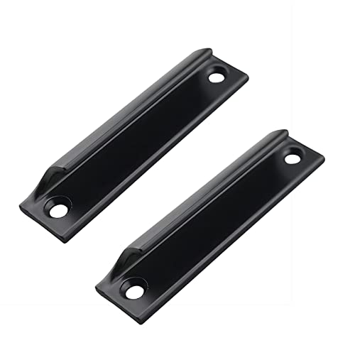 Skyzone Two Piece Sliding Door Handles, Black Cabinet Handles 90mm