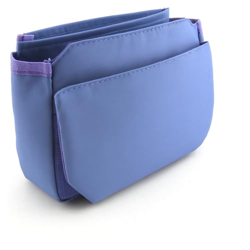 Periea 'Tegan' Handtaschen-Organizer-Einsatz - Ideal für kleine Handtaschen - 9 Taschen (Lila)