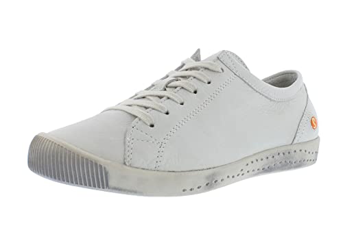 Softinos Damen Sneakers, Frauen,Low-Top Sneaker,lose Einlage,Turnschuhe,Laufschuhe,Freizeit,sportlich,straßenschuhe,Weiß (White),38 EU / 5 UK