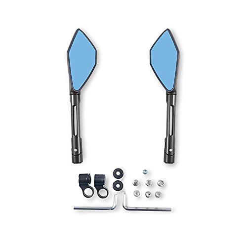 Espejos retrovisores de aluminio CNC para moto Yamaha y Kawasaki en color plata