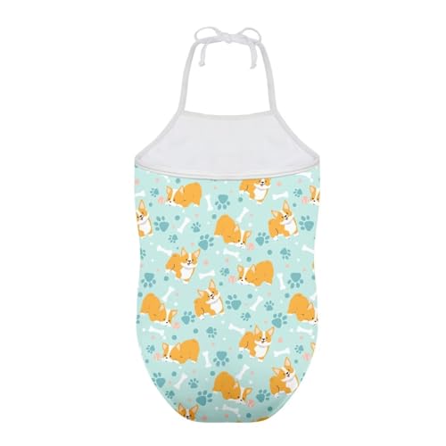 One Piece Swimsuit for Girls Beach Bathing Suit Halter Straps Sports Swimwear for 1-10 Year Toddler Kids2