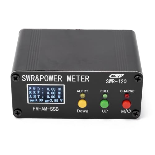Medidor SWR Medidor de Potencia de Onda Estacionaria de 120 W Medidor de Potencia Digital con Pantalla OLED para Entusiastas de la Radioaficionados