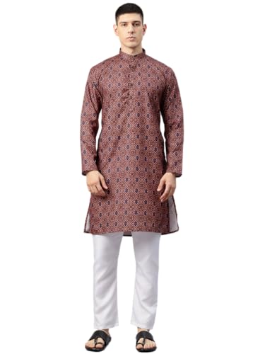 Image of Luxrio Kurta Set for Men Cotton Blend Kurta with Pyjama Set Ethnic Set