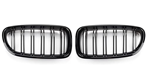 Rejillas delanteras Car Kidney Grill negro brillante para parachoques Serie 5 520d 530d 540i