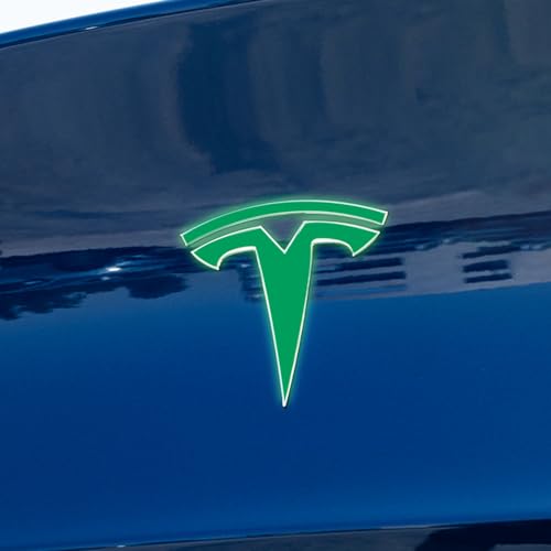 Image of IPG Compatible with Model Y Decal (8 Logo Set) Stickers Set Personalize Your Vehicle (Reflective Series - Green)