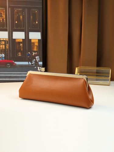 Image of Rejolly Women Vintage Kiss Lock Top Handle Handbag Evening Purse Crossbody Shoulder Bag with Chain Strap