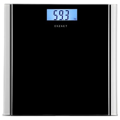 EXZACT Digital Bathroom Scale with LCD Display Cover