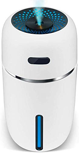 DYTesa Mini USB Air Humidifier Aroma Diffuser Car Essential Oil Air Purifier with LED White