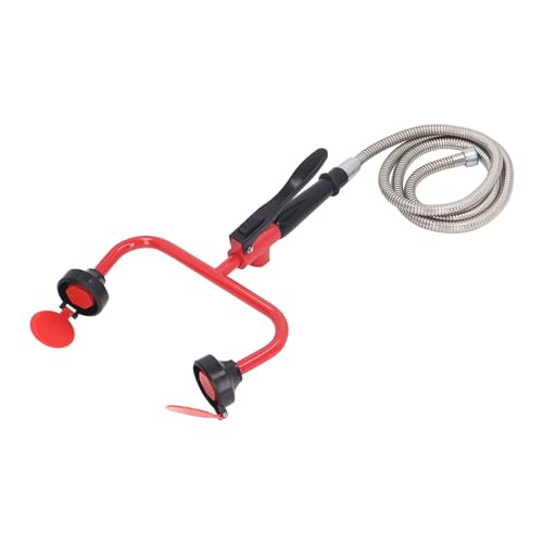 Eyewash Station with Filter, Portable, Stainless Steel Double Port Washing Faucet for Industrial Sites, Laboratories, Offices