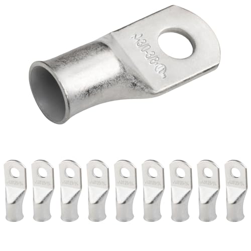 Image of SELTERM 10pcs 3 /0 AWG-3 /8 inch Stud Marine Grade Tinned Copper Battery Lugs
