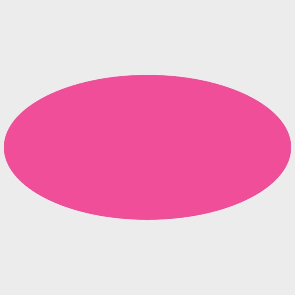 Custom Printed Standard Label Rolls - Oval - 1 x 2 - Neon Pink - 125 Labels/Roll