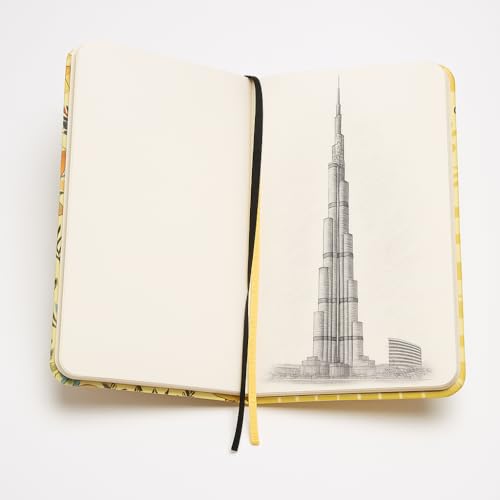 Image of COI Magical Hardbound Notebook 5.5x8.5″ - 192 Unruled Pages, 80 GSM Natural-Shade Paper, Elastic Band & Dual Ribbon Bookmarks