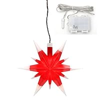 Dekohelden24 Set van 3 kerststerren van kunststof in rood, geel en wit, incl. LED-verlichting en adapter, geschikt voor binnen en buiten. Afmetingen per ster L/B/H: 13,5 x 5,5 x 12 cm Dekohelden24 Set van 3 kerststerren van kunststof in rood, geel en wit, incl. LED-verlichting en adapter, geschikt voor binnen en buiten. Afmetingen per ster L/B/H: 13,5 x 5,5 x 12 cm
