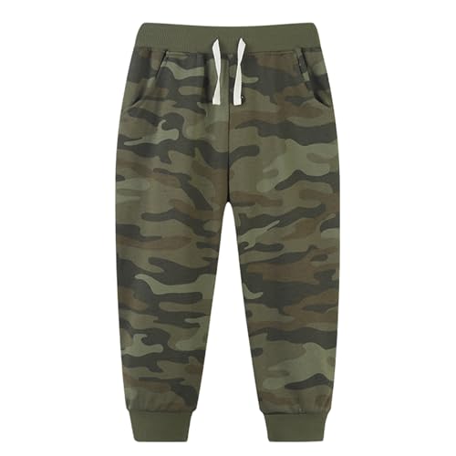 Kids Joggers Camouflage Sweatpants Straight Drawstring Fall Thick Long Pants with Pockets Toddler Boys Trousers Bottom