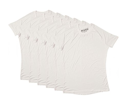 Mr. Davis Men's Bamboo Viscose Tailored Cut Crew Neck Undershirt 6 Pack2