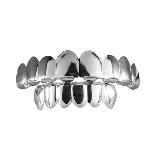Set de Grillz 14K chapado en oro para dientes 8 arriba y 6 abajo miniatura 1