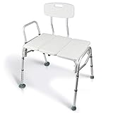 Vive Bariatric Tub Transfer Bench - Heavy Duty Bath Shower Assist - Handicap Shower Chair - Medical Bathroom Accessibility Aid for Elderly, Disabled, Seniors, Height Adjustable - L 30'x W 22'