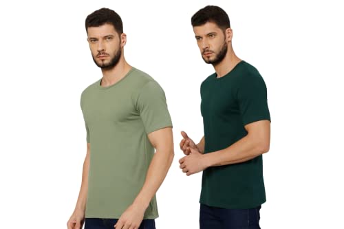 Image of T-Shirt for Men - 100% Cotton Casual T-Shirt | Half Sleeve, Round Neck 4 Way Stretch Fabric | Slim Fit T-Shirt