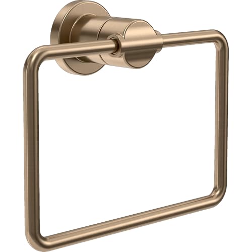 Delta Hand Towel Holder | Square Champagne Bronze Ring for Hanging Towels in Kitchen Bathroom | Nicoli Accessories