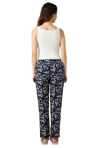 Image of Van Heusen Women's Printed Lounge Pants | Drawstrings & Side Pockets | Ultra Soft Fabric | Relaxed Fit | At home pyjamas | Everyday Comfort | Printed | Style 55306 | Available in Pack of 1 & 2