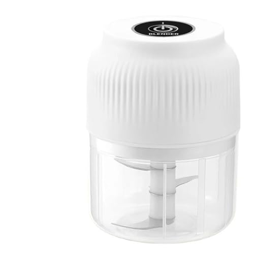 電動ガーリックチョッパー、ミニフードプロセッサー 250 ミリリットルミニワイヤレス USB 充電式電気野菜チョッパーガーリッククラッシャー食品キッチンガジェット(White)