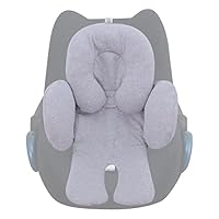 JYOKO Kids Sitzverkleinerer Antiallergikum Universal Baby 100% Baumwolle (Grey Stone, Enthält eine Kopf- und eine Körperstütze)