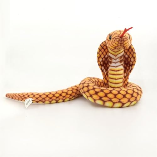 Tikwisdom Stuffed Animals, Snake, Large Cobra Plush Toy, High Simulation Cobra Soft Toy, Prop Animal Party Decoration - Image 2