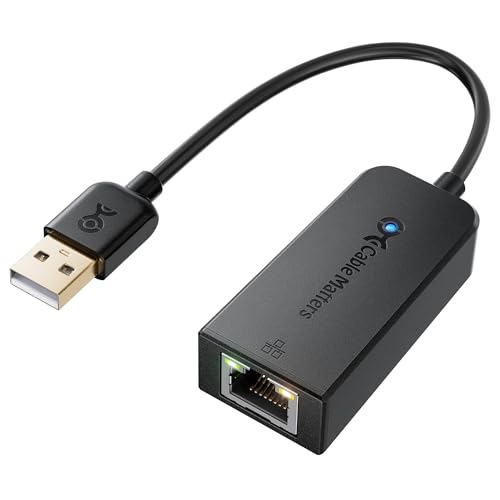 Cable Matters Gigabit USB to Ethernet Adapter for Switch Game Console and Laptops, Ethernet Adapter for NS, USB 3.0 to 10/100/1000Mbps Network, Not Compatible with macOS