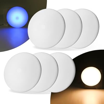 ULITECO RV Ceiling Light 12V, 4.5Inch RV Light Interior, Dimmable Puck Dome Lights for Motorhome Boat Trailer (Warm White 6Pack)