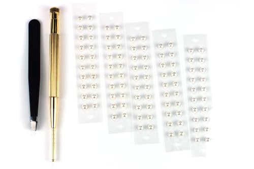 Ear Seeds Acupuncture (Pearl 100 Pcs with Tools)