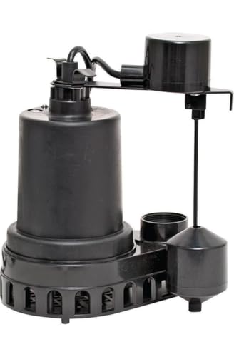 Superior Pump 92372 1/3 HP Thermoplastic Submersible Sump Pump with Vertical Float Switch