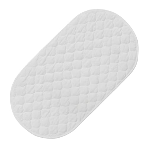 Parliky Cambiador para Bebés, Almohadilla Ovalada Reutilizable Color Marfil, Portátil y Lavable, Adecuado para Recién Nacido, Cochecito, y Cambio de Pañales