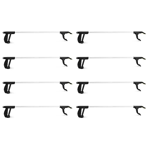 KEPLIN 8 Pack Litter Picker Ergonomic Long Reach Handle 30 Inch (75cm) Garden Tool, Magnetic Pick Up Durable & Sturdy for Picking Rubbish, Weeds, Leaves, Gardening, Elderly & Disabled Multi-use Tool