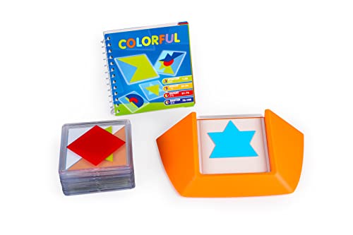 LITTLEAGE LittleAge Brain Teaser Logic Puzzle for Kids, Teens, Adults - STEM Educational Game - Tangram Shapes