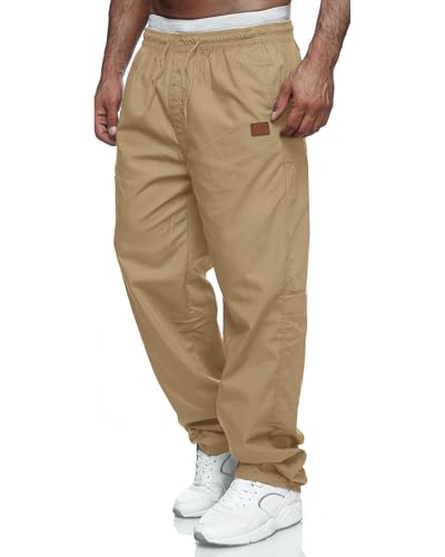 Mens Casual Jogger Pants Relaxed Fit Cargo Pants Drawstring Sweatpants Hiking Outdoor Twill Sport Pants