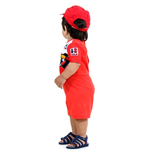 Piloto Bebê Luxo Sulamericana Fantasias Vermelho P 1 Ano