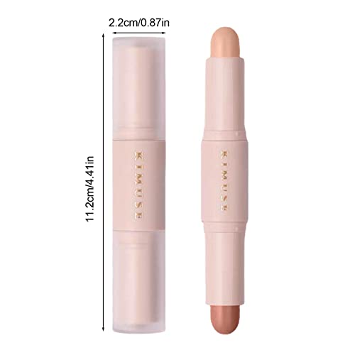 Maquiagem em bastão de contorno | Caneta de maquiagem portátil de 2 cores para iluminar o rosto - Ba