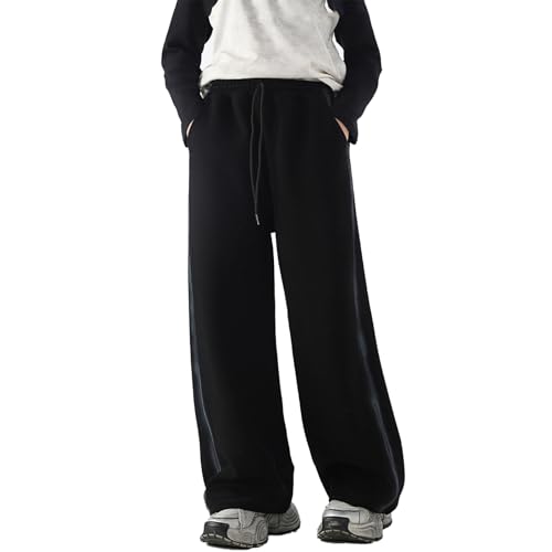 Kids Girls Wide Leg Sweatpants High Elastic Waist Pants Jogger Swearpants with Pocket Casual Sweat Pants