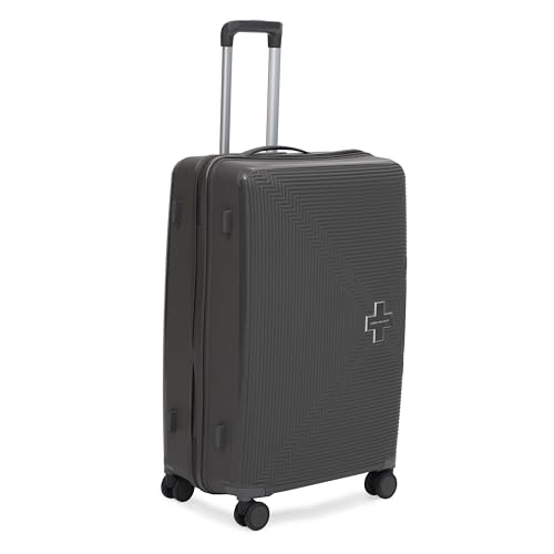 Image of SWISS MILITARY Maze 75CM Hard Trolley Bag, 106L Large Polypropylene Luggage, TSA Lock, 360 Dual Wheels, Anti-Theft Zipper, Branded Interior, Strong Handle, Long Trip Travel Suitcase, 5-Year Warranty