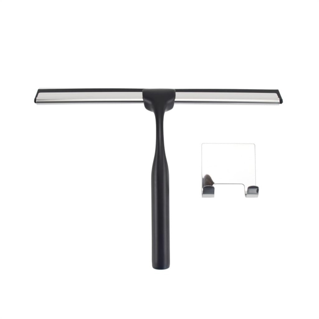 Raspador de Vidrio de acero Inoxidable, limpiaparabrisas de Goma Suave for Piso, Oficina, hogar, raspador de Vidrio
