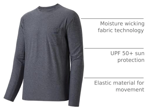 Image of BASSDASH Men's UPF 50+ Performance Long Sleeve T-Shirt UV Sun Protection Fishing Hiking Sports Shirts