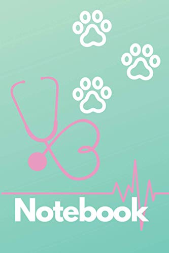 Vet Tech Notebook: Veterinary Technician Journal Blank 6 x 9 Lined Journal Gift Vet Tech Student Notebook Journal Diary Stethoscope Dog Paw Print: ( 6 x 9 inches with 120 blank lined pages )