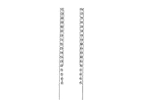 GUESS "Basic" Silver Crystal Rhinestone Linear Drop Earrings