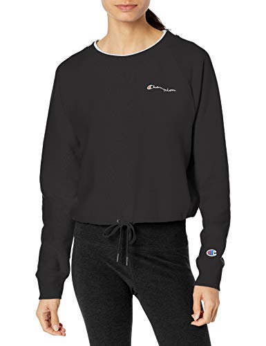 Champion Women's Crewneck, Black-586158, Medium