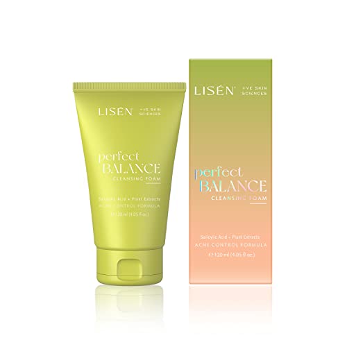 LISEN 0.5% Salicylic Acid Acne Control Face Wash for Oily, Sensitive & Pimple Prone Skin for Men & Women | Reduce Redness with Plant Extracts | Paraben & SLS Free| Korean Skin Care Product |120ml
