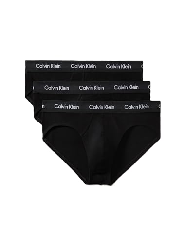 Calvin Klein Men's Cotton Stretch 3-Pack Brief, 3 Black, L